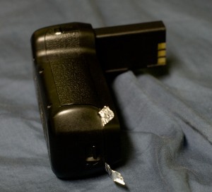 battery grip showing aluminum "wiring"